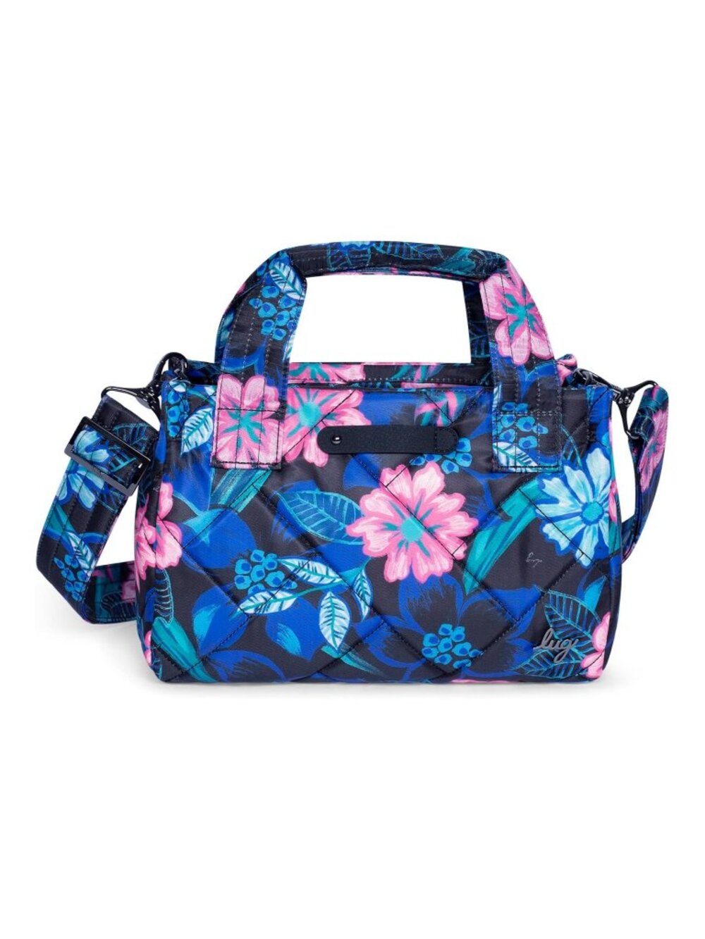 Lug Jitterbug Unisex Crossbody Bag - Black Polyester, Magnetic Closure, Multi-Co